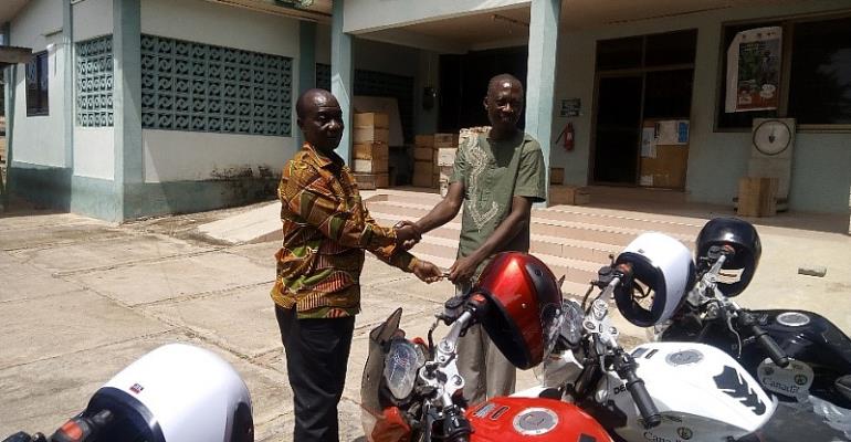 17 MOTORBIKES DONATED TO AGRIC DEPARTMENT: DONKORKROM